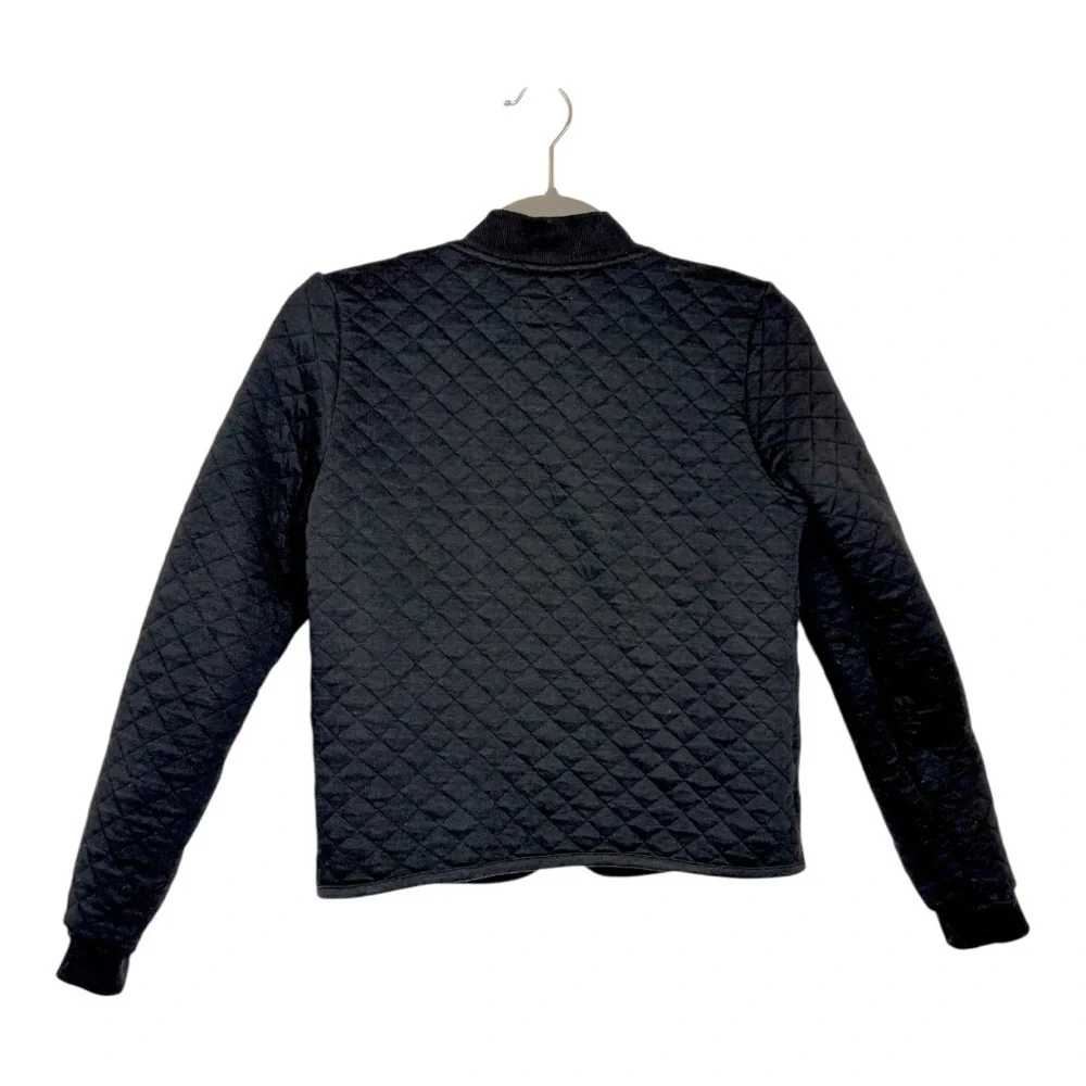 Marine Layer Black Corbet Quilted Bomber Jacket Fitted XS